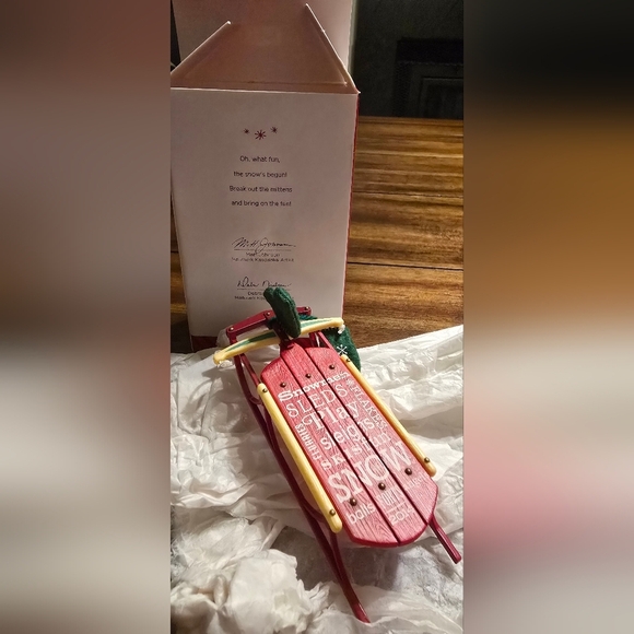 2014 Hallmark Keepsake Christmas Tree Ornament Sled Snow Much Fun! - Picture 2 of 3